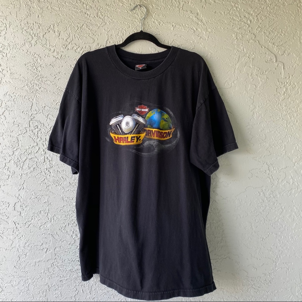 Vintage Harley Davidson 2XL black tee
